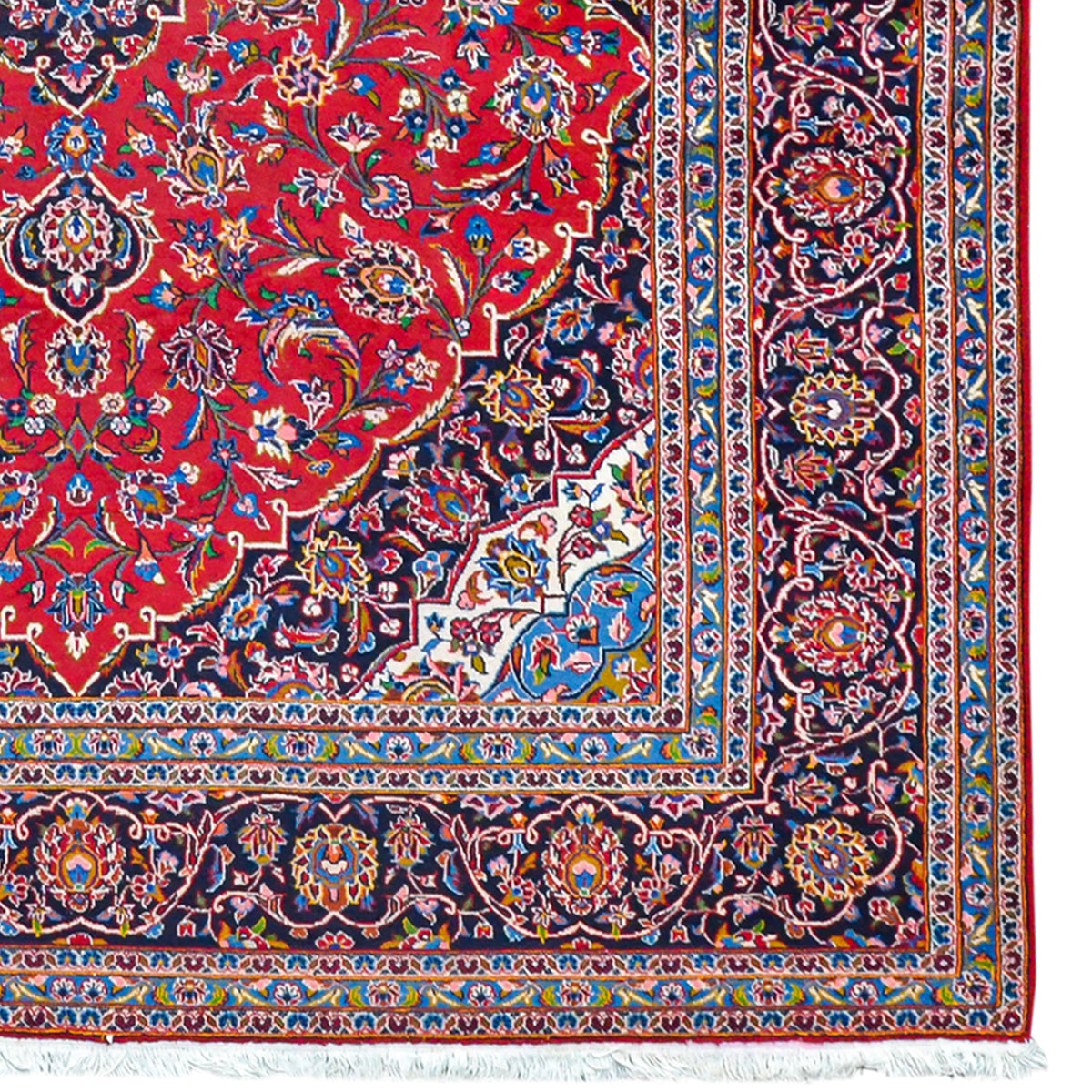 Fine Hand-knotted Wool Kashan Extra Large Persian Rug 300cm x 420cm