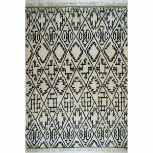 Modern Hand-knotted 100% Wool Moroccan Rug 192cm x 262cm