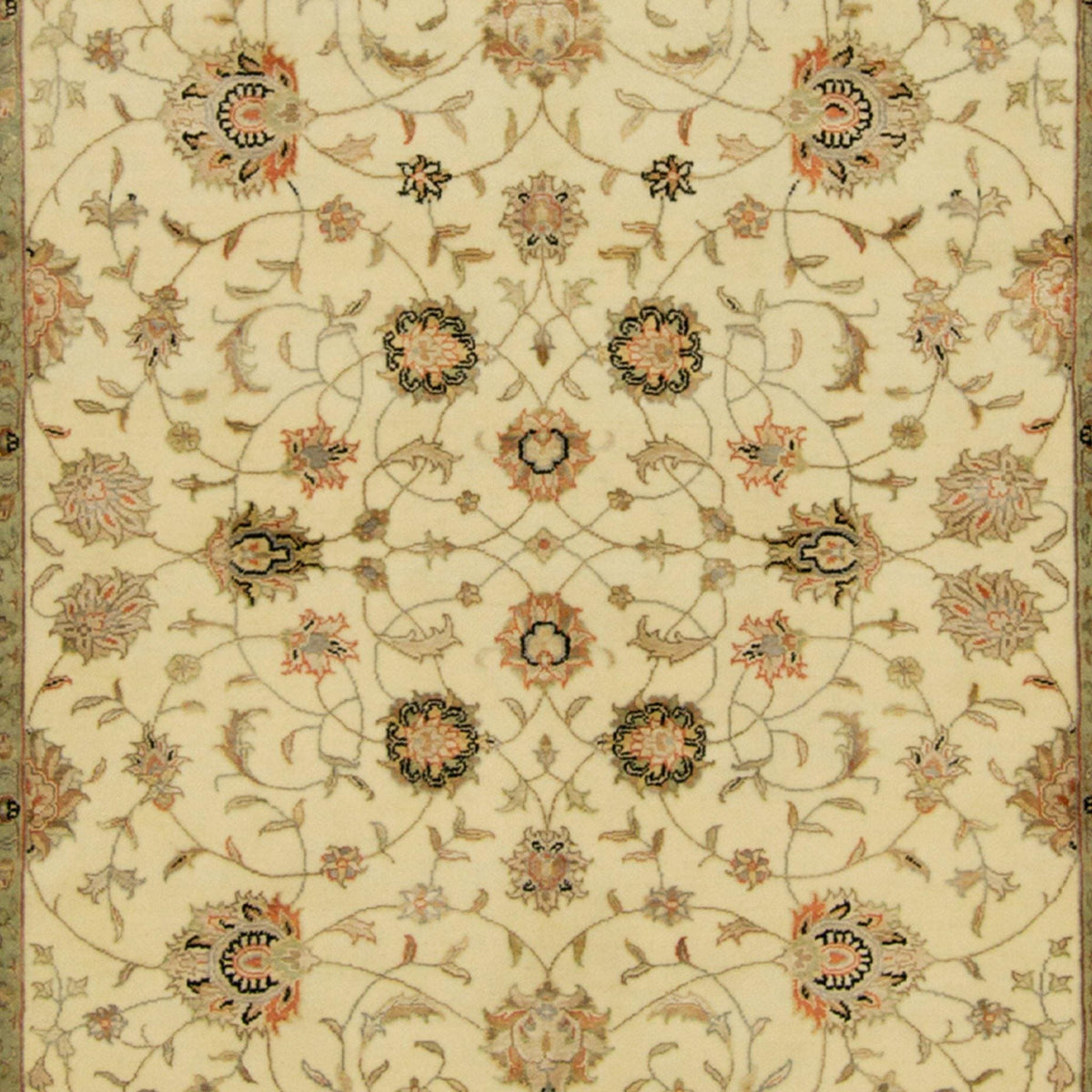 Fine Hand-knotted Wool &amp; Silk Kashan Rug 199cm x 301cm