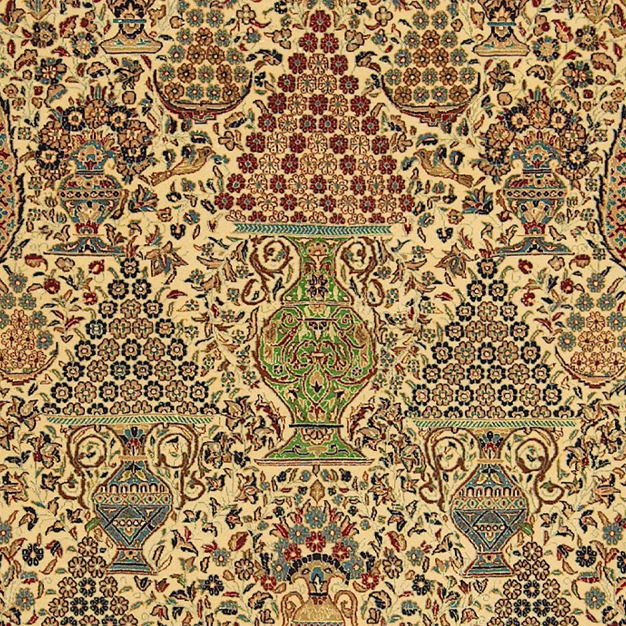 Genuine Fine Hand-knotted Persian Wool and Silk Nain Rug (SIGNED HABIBIAN) 162cm x 248cm