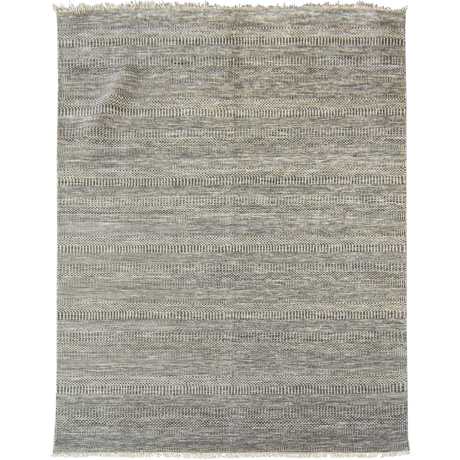 Modern Handmade NZ Wool Grey Rug 184cm x 280cm