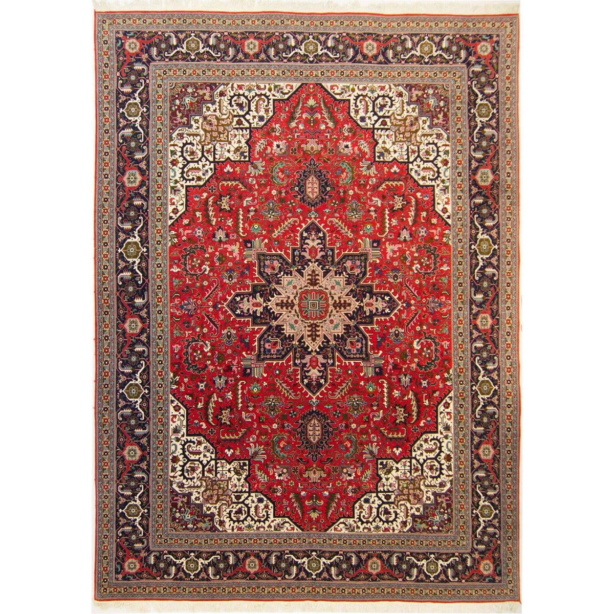 Super Fine Hand-knotted Wool &amp; Silk Tabriz Persian Rug 307cm x 404cm