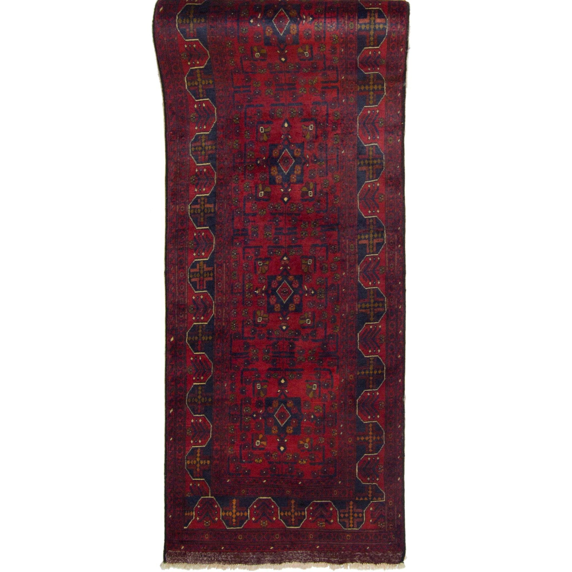 Hand-knotted Afghan 100% Wool Khal Mohammadi Runner 78 cm x 580 cm