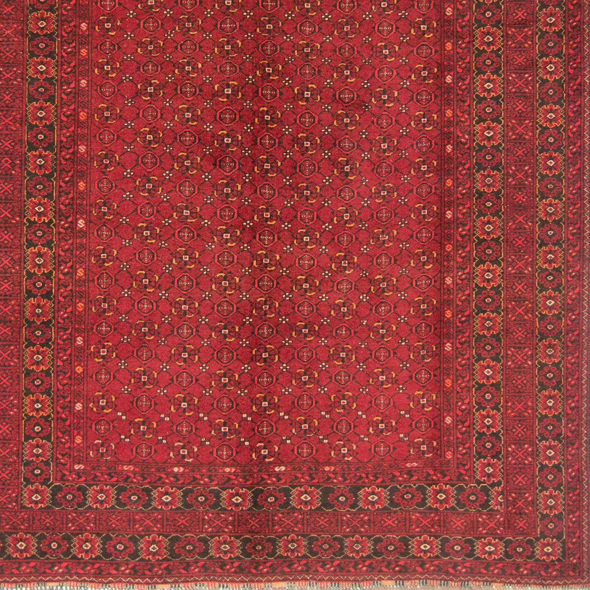 Vintage Hand-knotted 100% Wool Turkmen Rug 197cm x 280cm