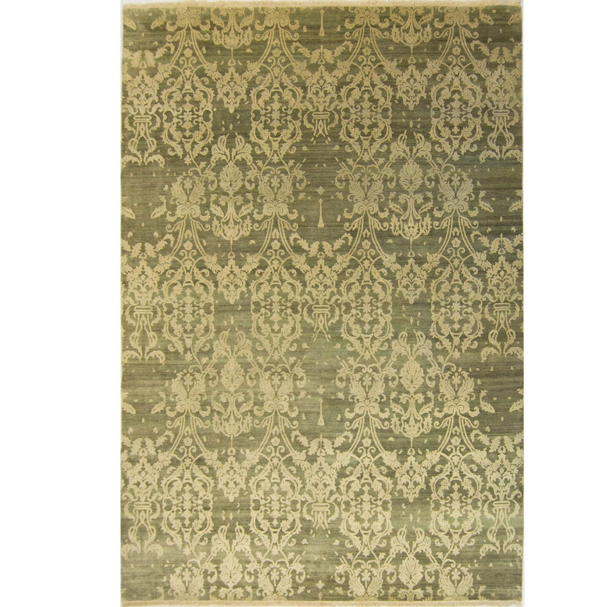 Fine Modern Hand-knotted Wool &amp; Silk Ushak Rug 272cm x 336cm