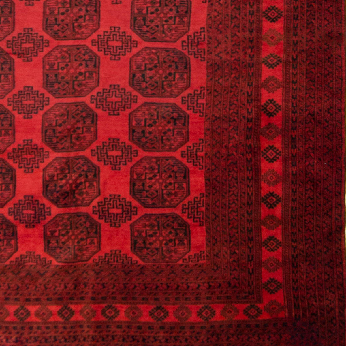 Vintage Hand-knotted Wool Turkmen Rug 263cm x 340cm