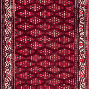 Fine Hand-knotted 100% Wool Turkmen Rug 208cm x 331cm