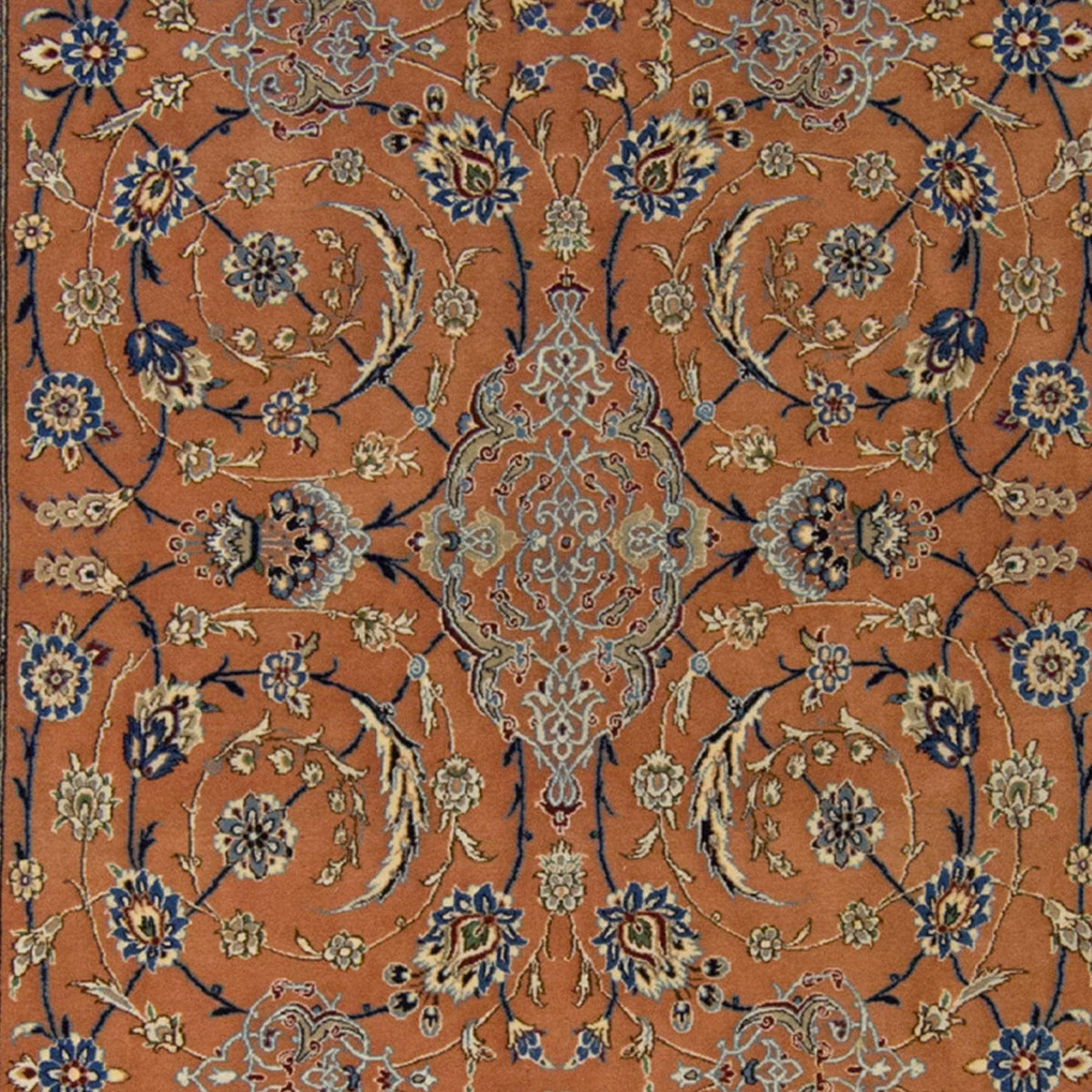 Authentic Persian Fine Hand-knotted Wool &amp; Silk 3LAA Nain Rug ( SIGNED HABIBIAN )