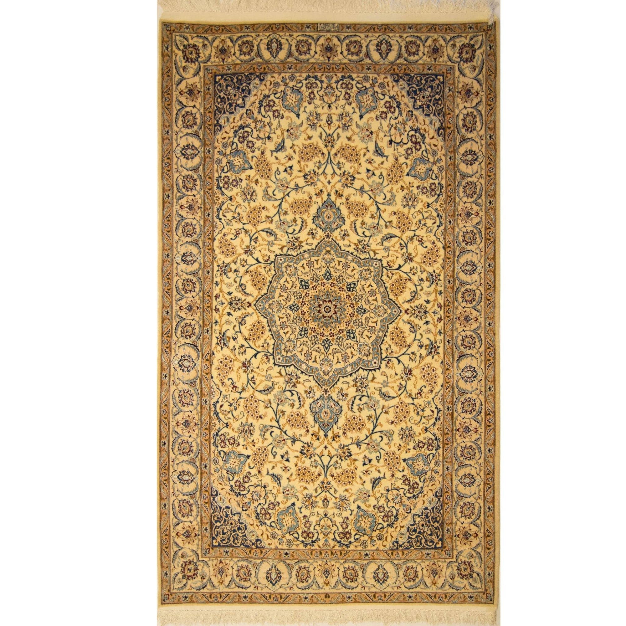 Super Fine Hand-knotted 3LAA Nain Persian Wool & Silk Rug ( SIGNED HABIBIAN )137cm x 235cm