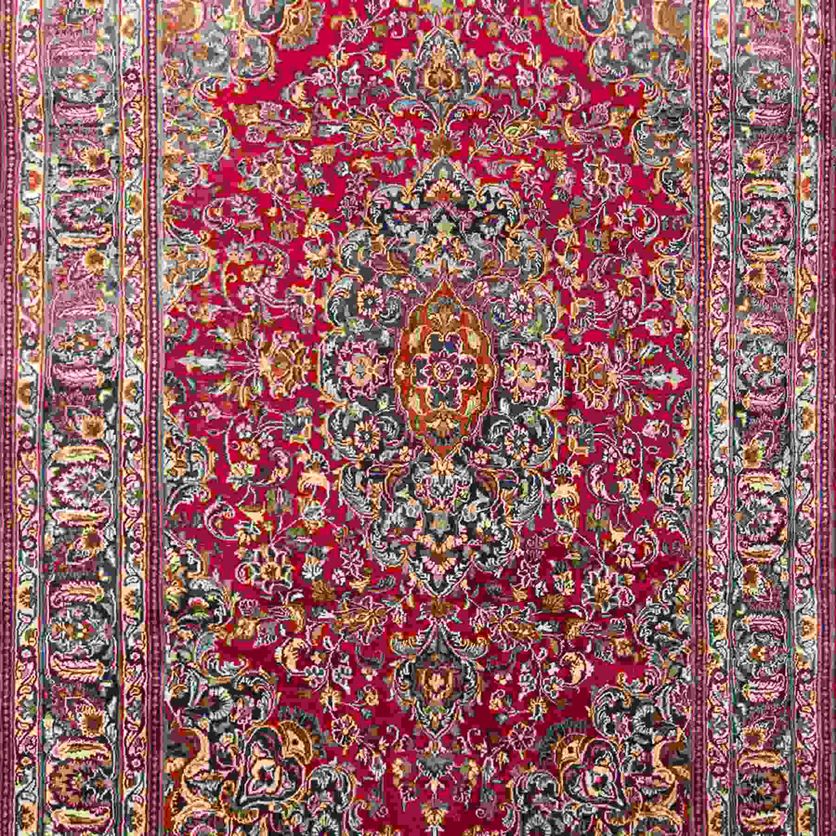 Fine Hand-knotted Wool Vintage Persian Rug 180cm x 286cm
