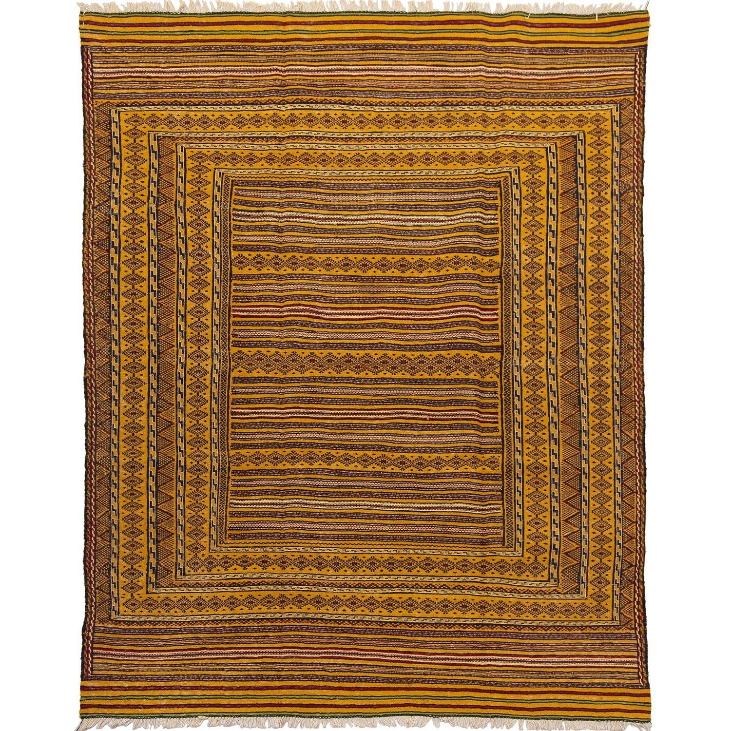 Fine Hand-woven 100% Wool Kilim Rug 153cm x 236cm