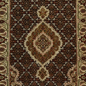 Fine Hand-knotted Wool Persian Tabriz' Mahi' Design Hallway Runner 80cm x 202cm
