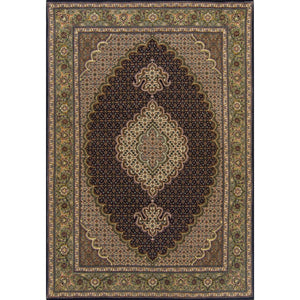 Super Fine Hand-knotted Persian Wool and Silk Tabriz - Mahi Rug 100 cm x 150 cm