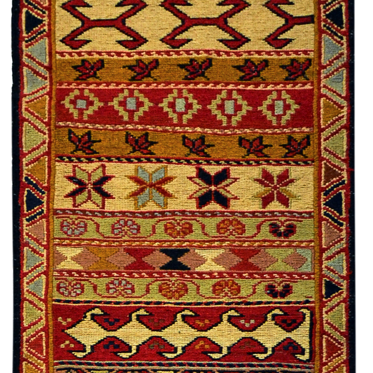 100% Wool Small Kilim Runner 33cm x 203cm