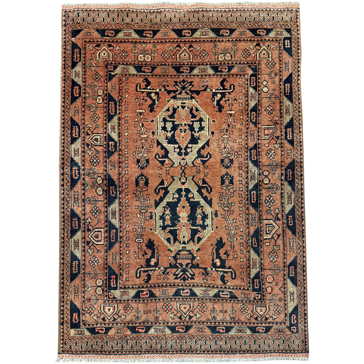 Fine Hand-Knotted Wool Tribal Rug – One of a Kind 130cm x 190cm