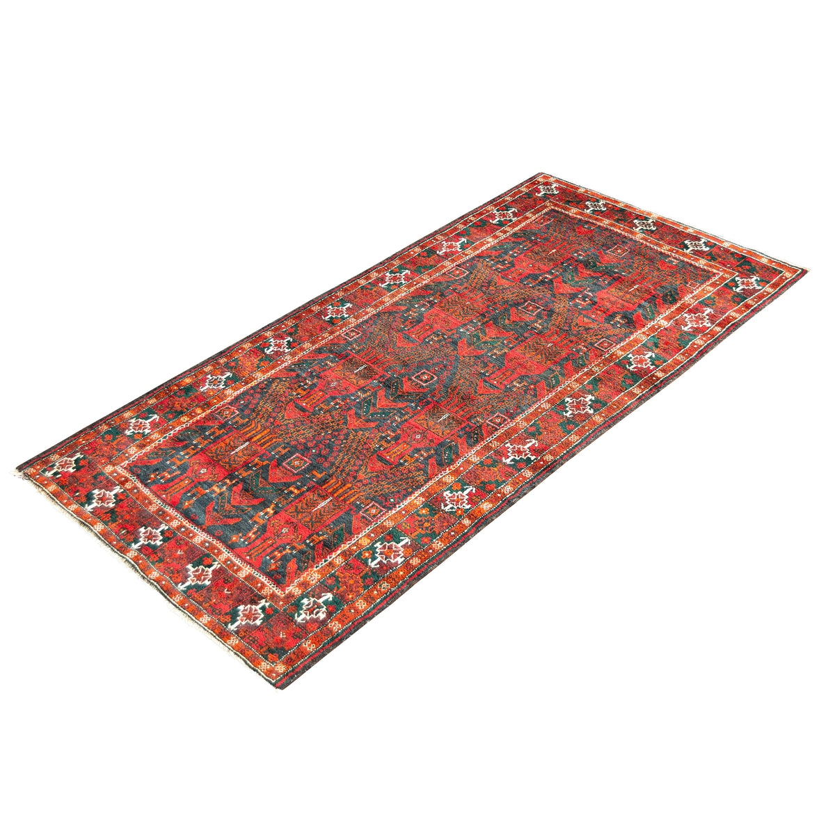 Fine Hand-knotted Baluchi Persian Runner 122cm x 215cm