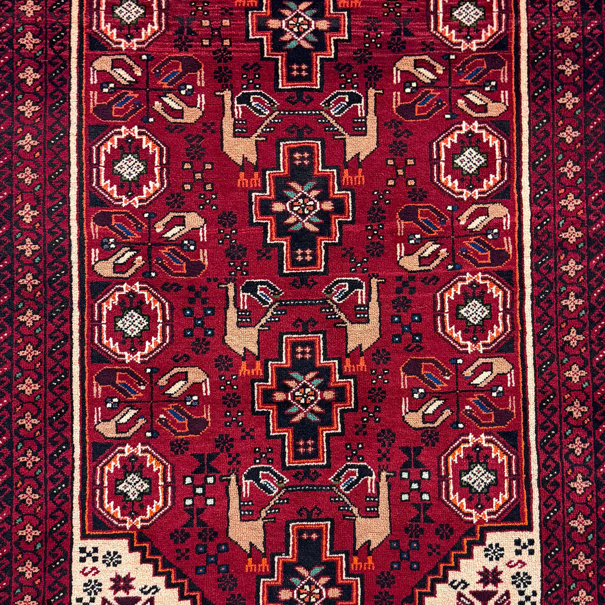 Fine Handmade Wool Baluchi Persian Rug 112cm x 200cm