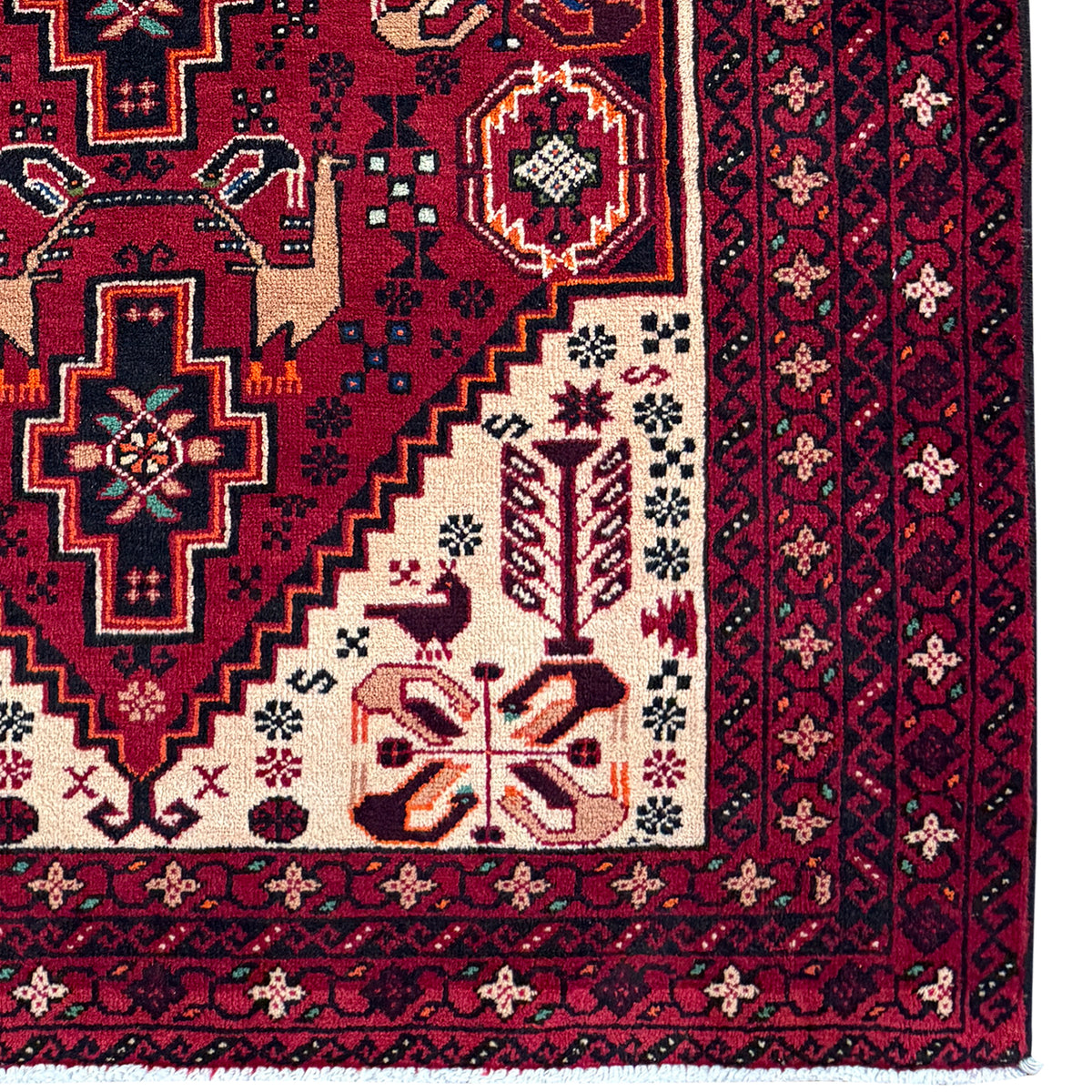 Fine Handmade Wool Baluchi Persian Rug 112cm x 200cm