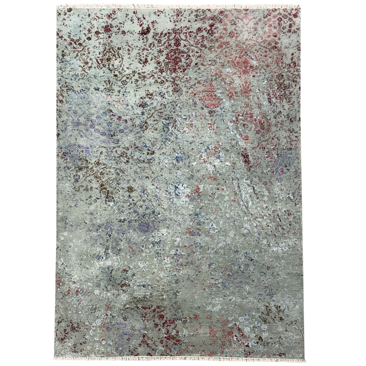 Fine Handmade NZ Wool &amp; Silk Modern Rug 183cm x 274cm