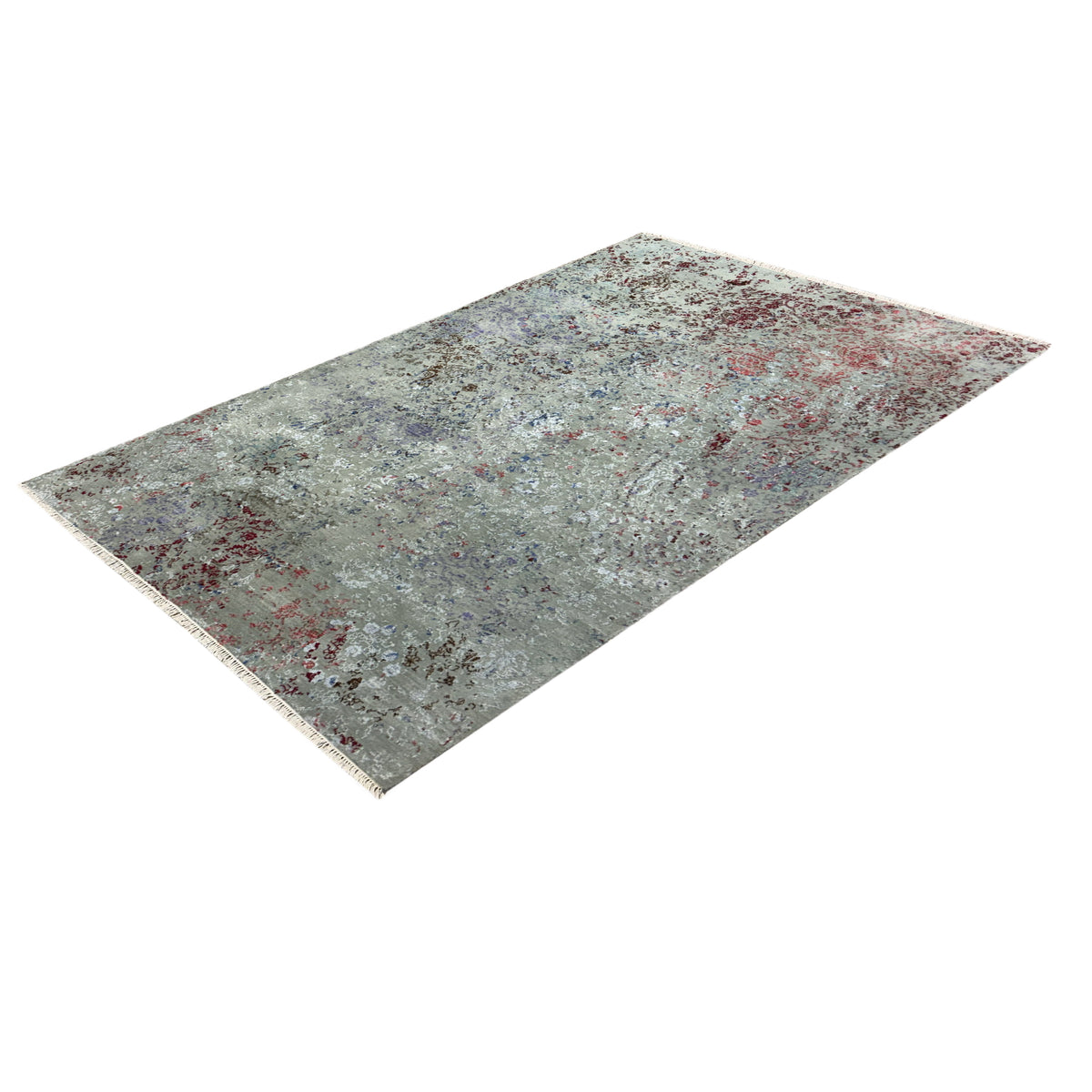 Fine Handmade NZ Wool &amp; Silk Modern Rug 183cm x 274cm
