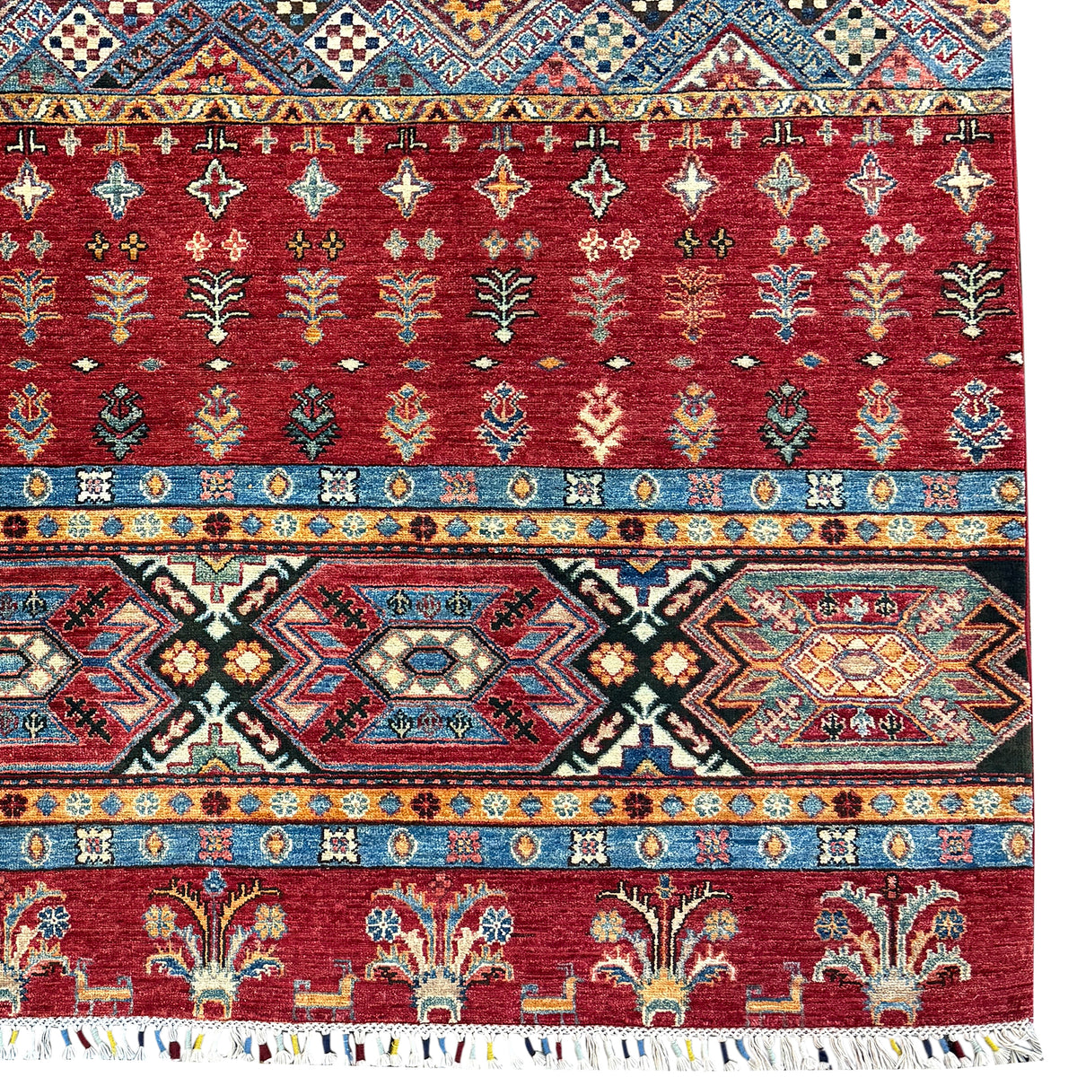 Fine Hand-knotted Tribal Wool Rug 167cm x 239cm