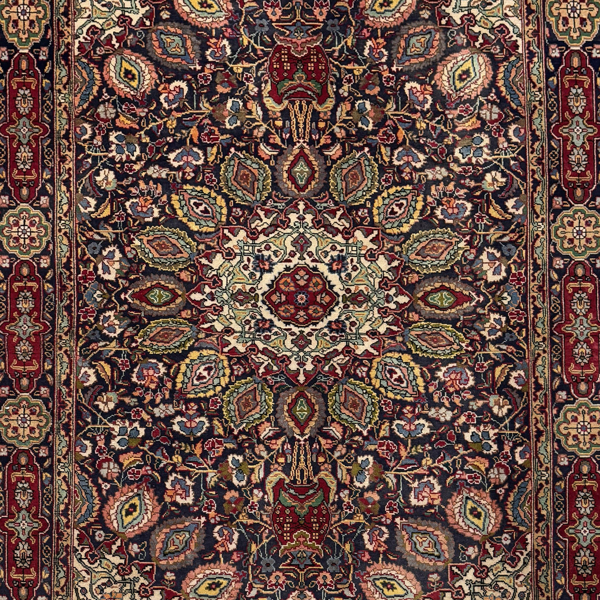 Hand-knotted Wool Tabriz Persian Vintage Rug  195cm x 297cm