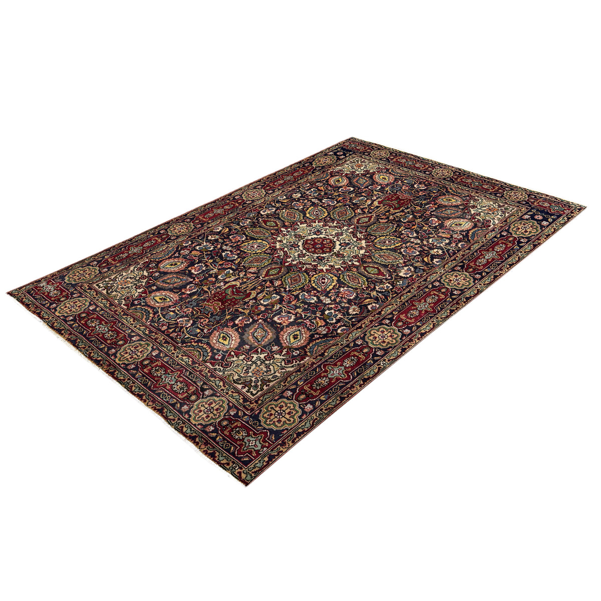 Hand-knotted Wool Tabriz Persian Vintage Rug  195cm x 297cm