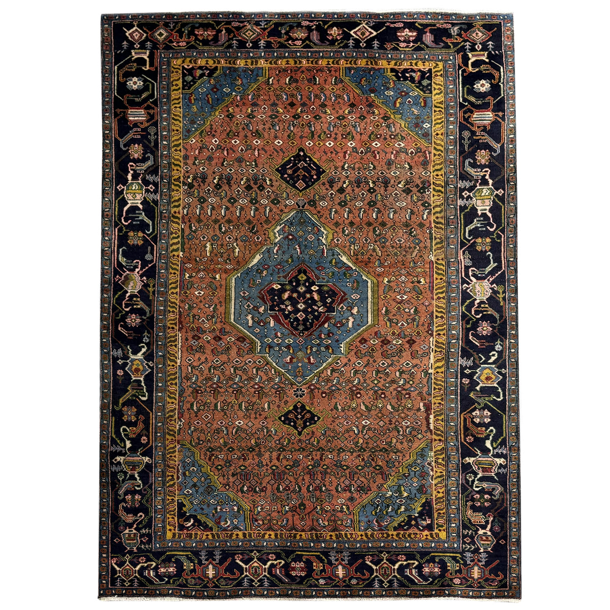 Vintage Hand-Knotted Ardabil Persian Rug 185cm x 278cm
