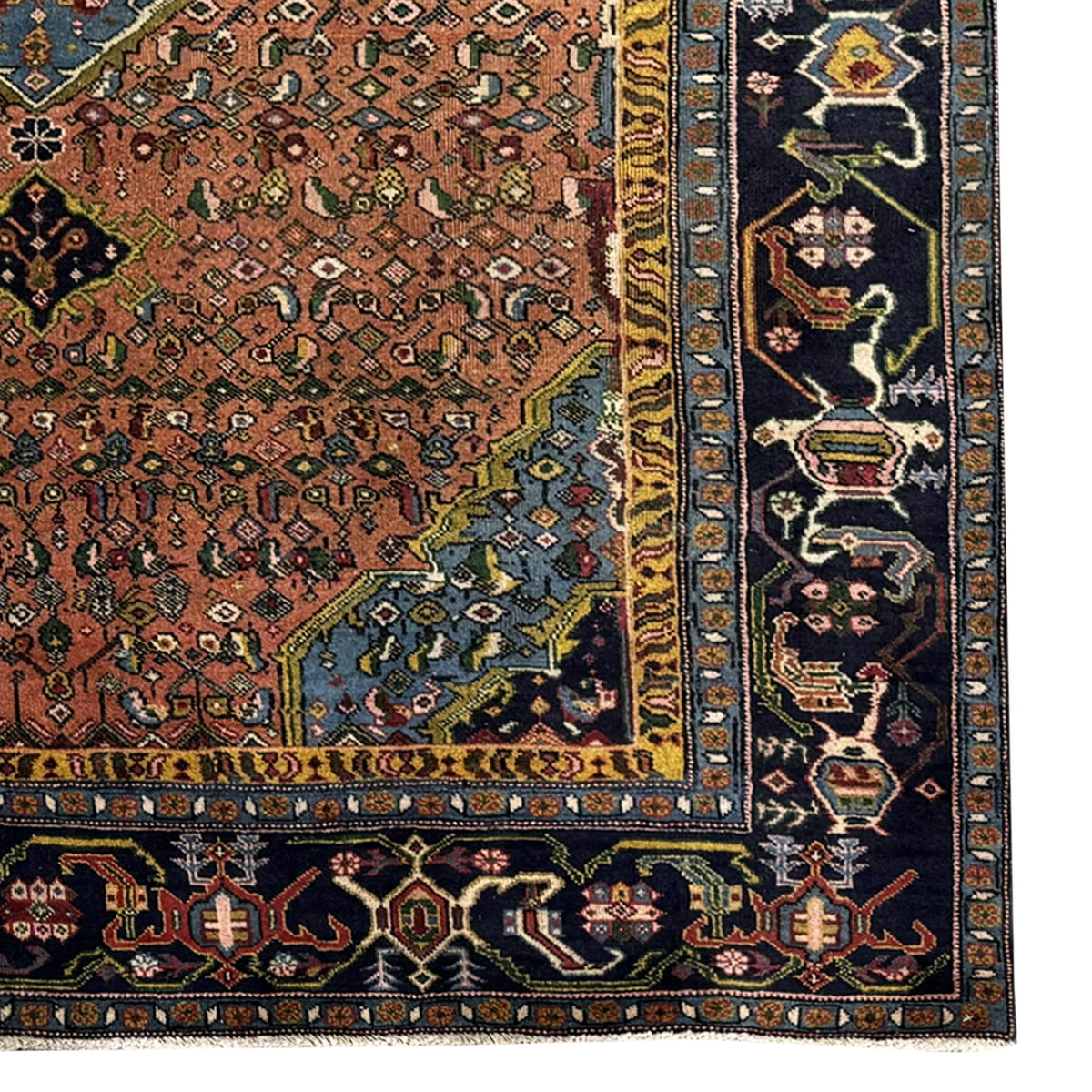 Vintage Hand-Knotted Ardabil Persian Rug 185cm x 278cm
