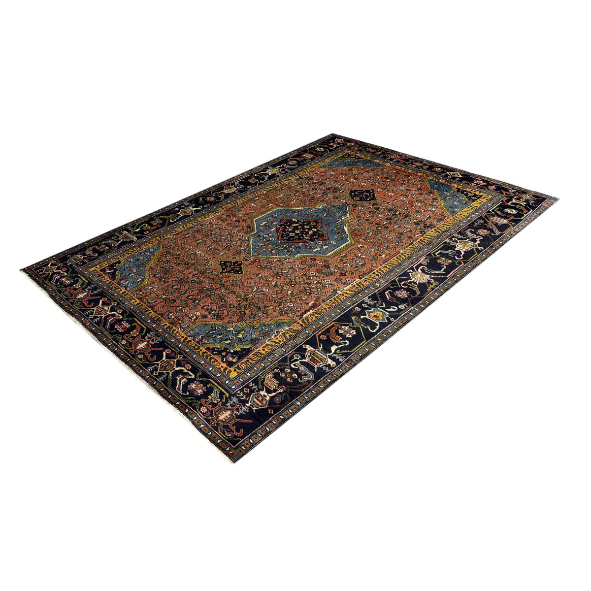 Vintage Hand-Knotted Ardabil Persian Rug 185cm x 278cm