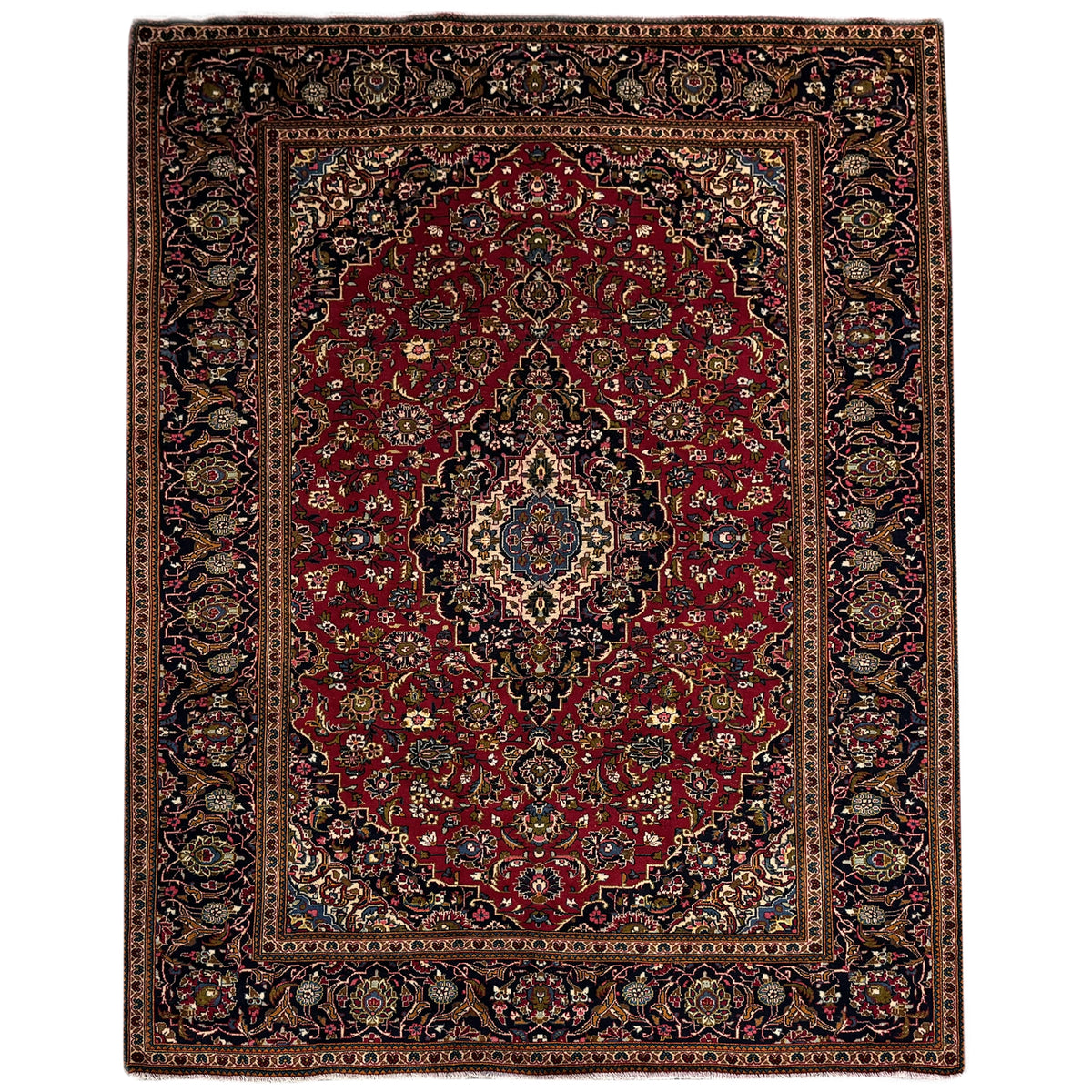 Hand-knotted Wool Kashan Persian Rug 203cm x 290cm