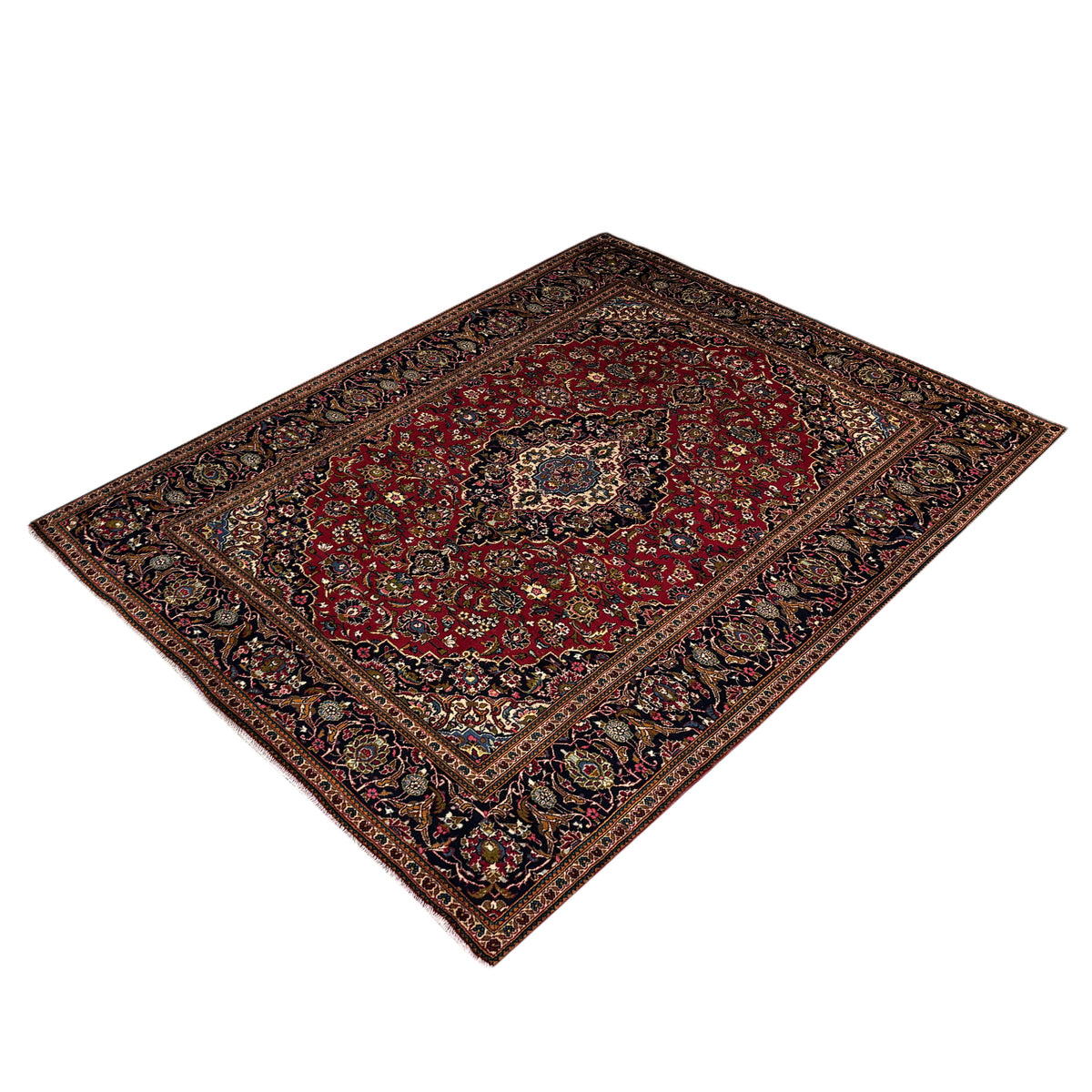 Hand-knotted Wool Kashan Persian Rug 203cm x 290cm