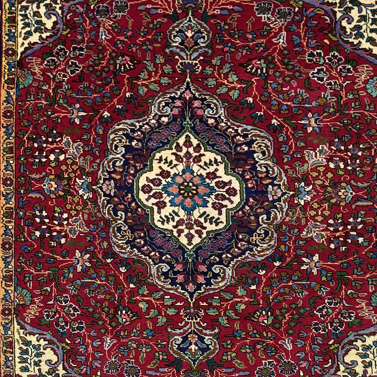 Hand-knotted Wool Tabriz Vintage Persian Rug 208cm x 281cm