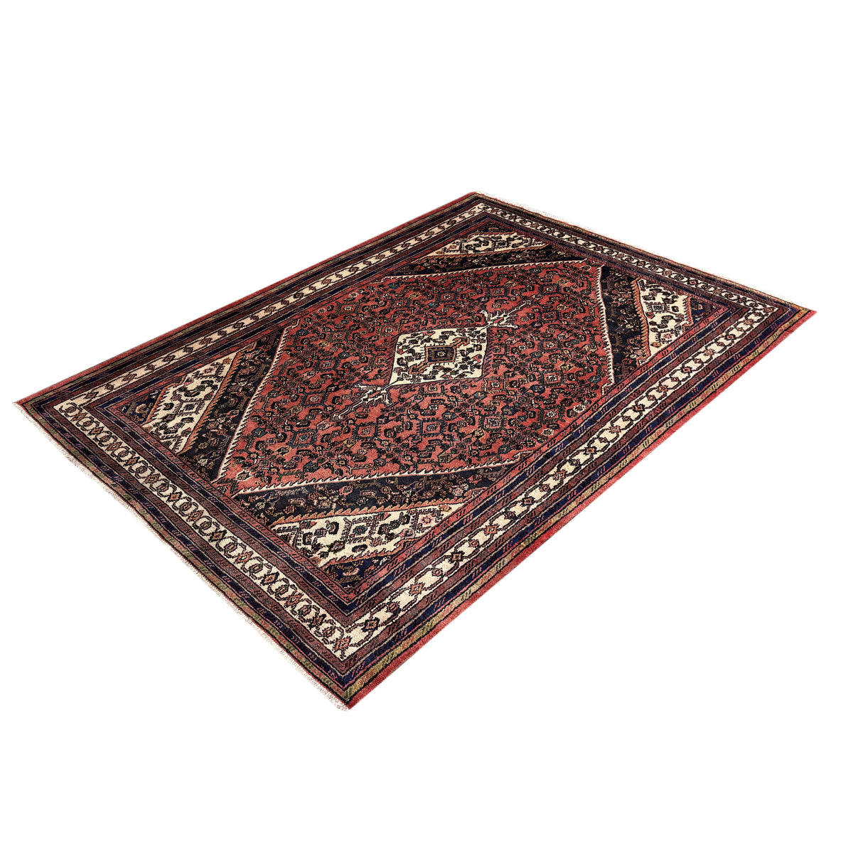 Hand-knotted Hamadan Wool (Senneh Design) Persian Rug 210cm x 290cm