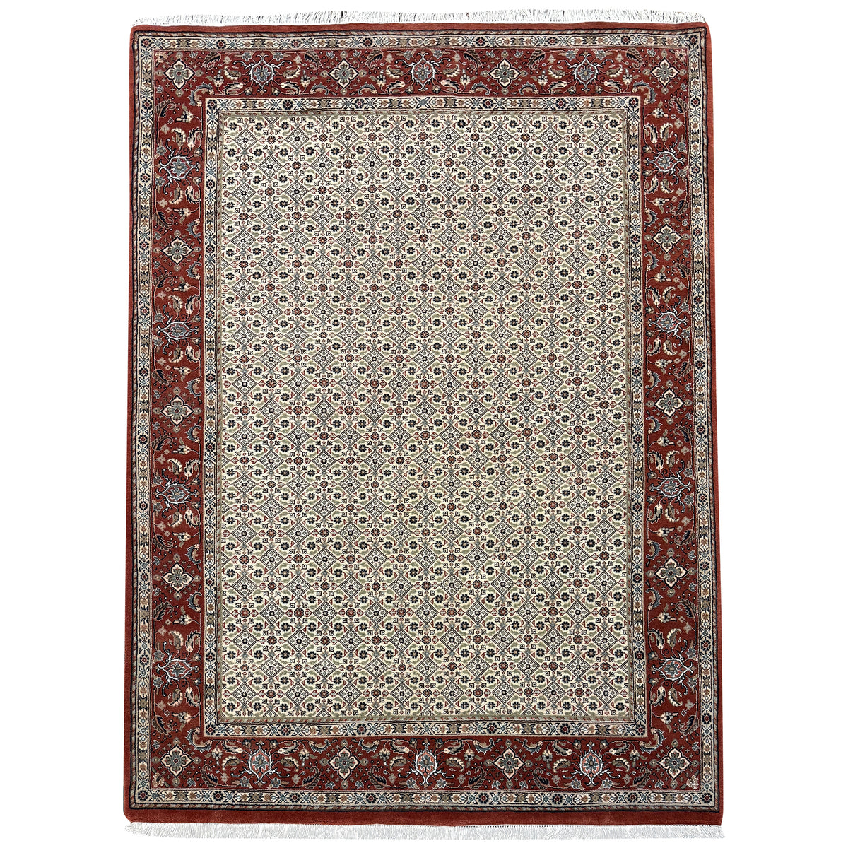 Fine Hand-knotted Wool & Silk Rug 166cm x 245cm
