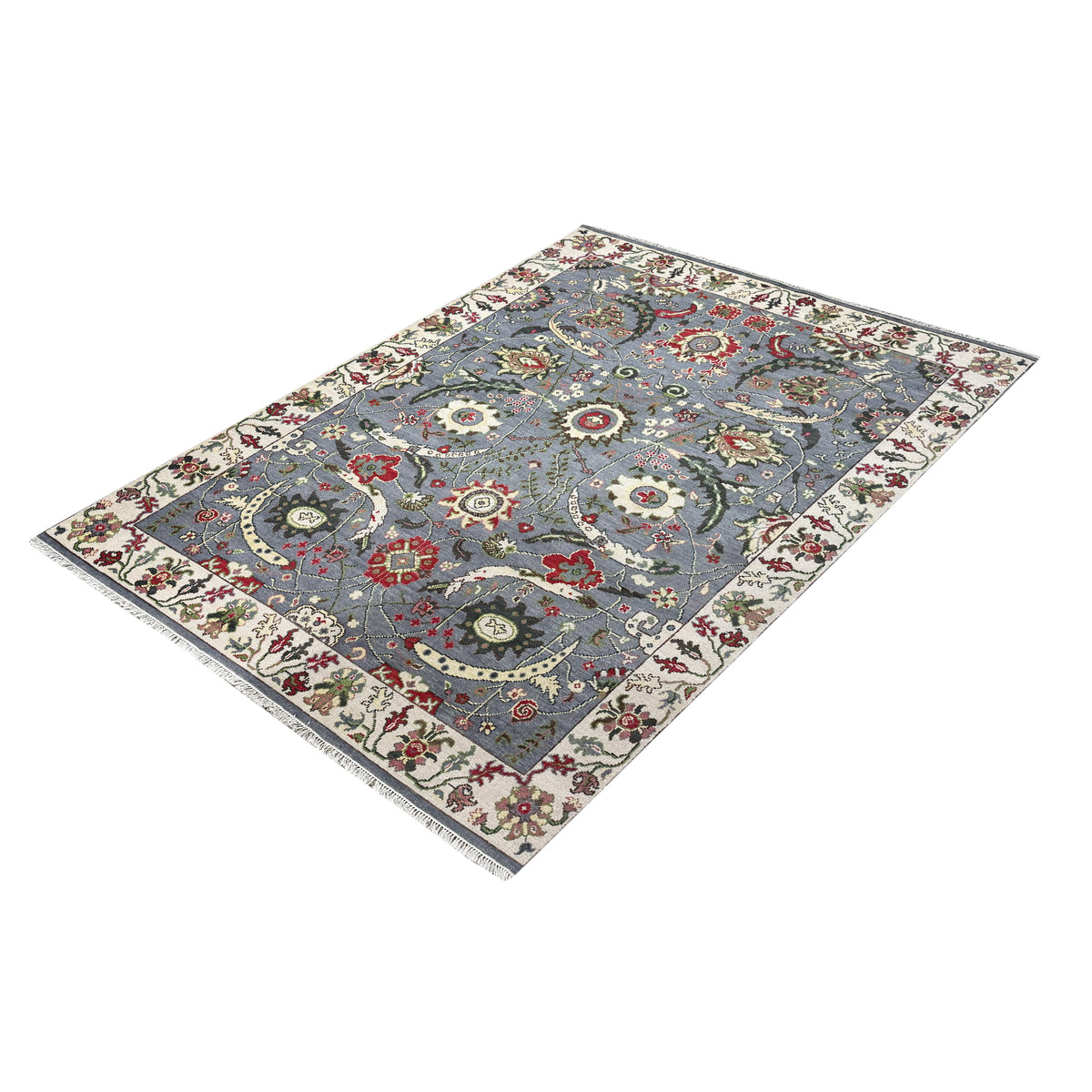 Hand-knotted Wool Oushak Rug 247cm x 321cm