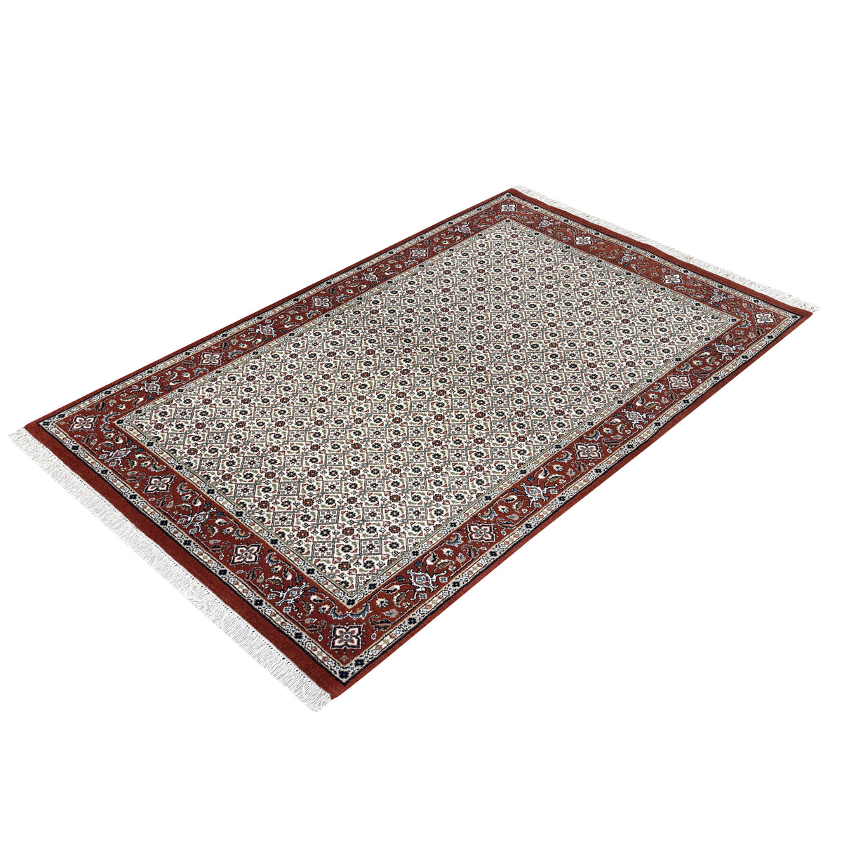 Fine Handmade Wool &amp; Silk Traditional Small Rug  127cm x 185cm