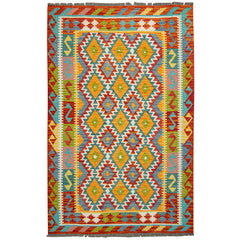 100% Wool Kilim Rug 132cm x 179cm-