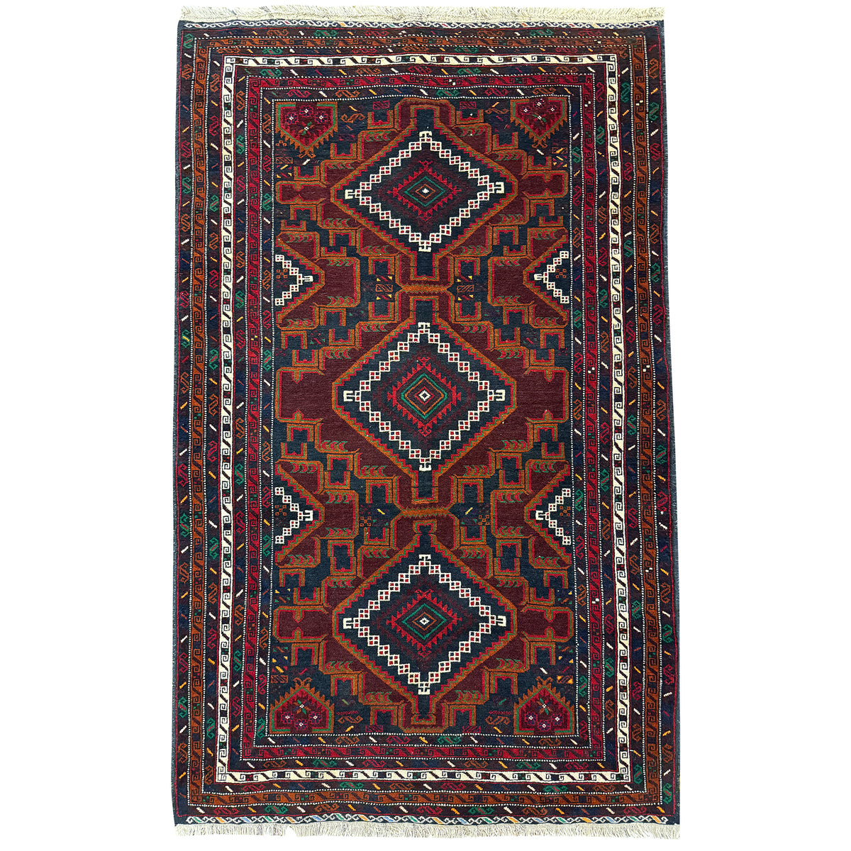 Fine Hand-knotted Baluchi Wool Persian Rug 128cm x 190cm