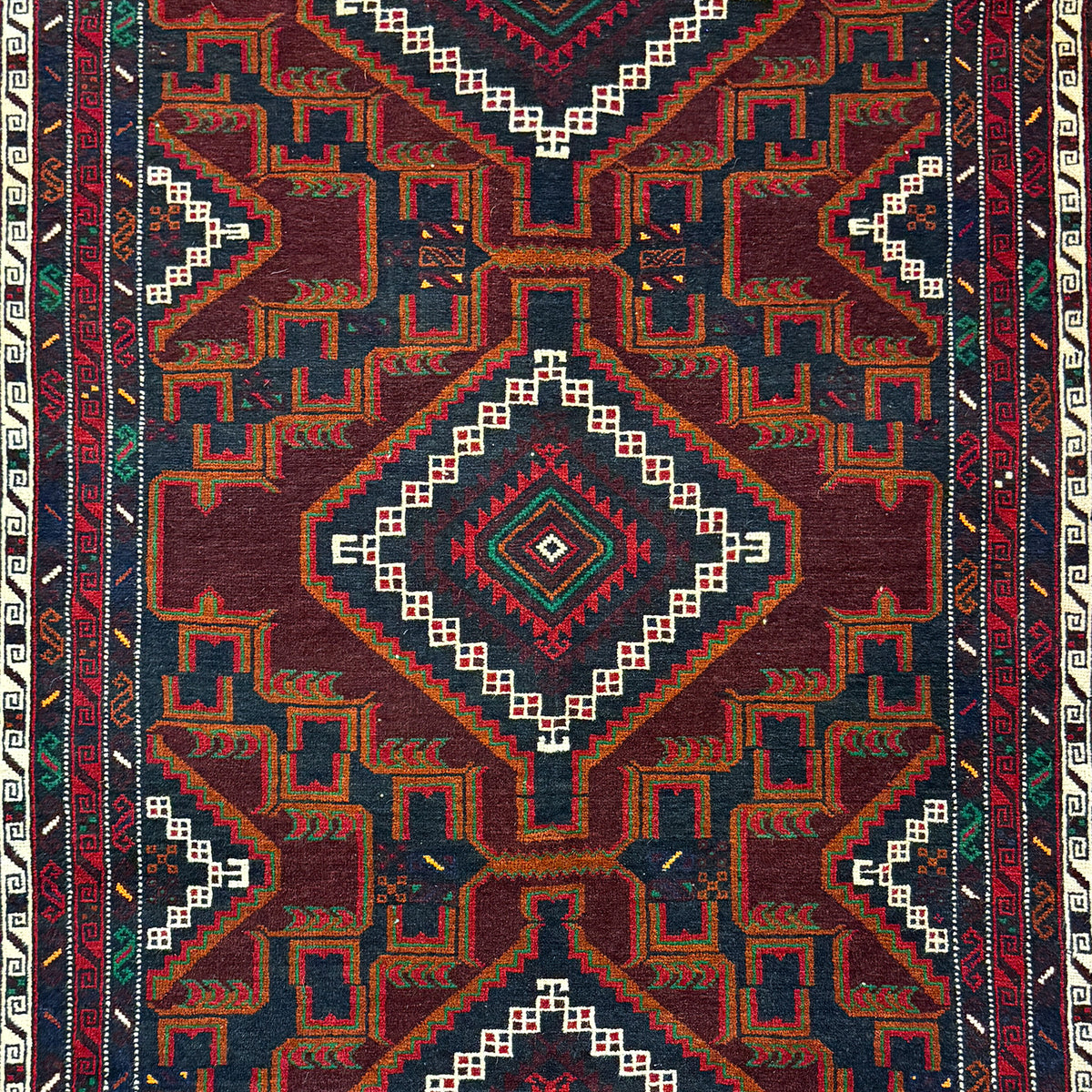 Fine Hand-knotted Baluchi Wool Persian Rug 128cm x 190cm