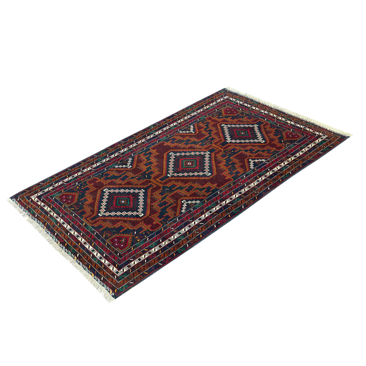 Fine Hand-knotted Baluchi Wool Persian Rug 128cm x 190cm