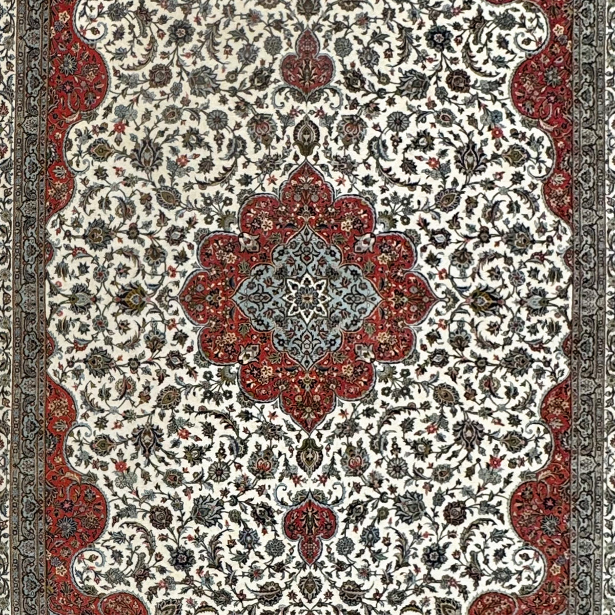 Oversized Handmade Fine Wool Kashan Persian Rug 354cm x 485cm