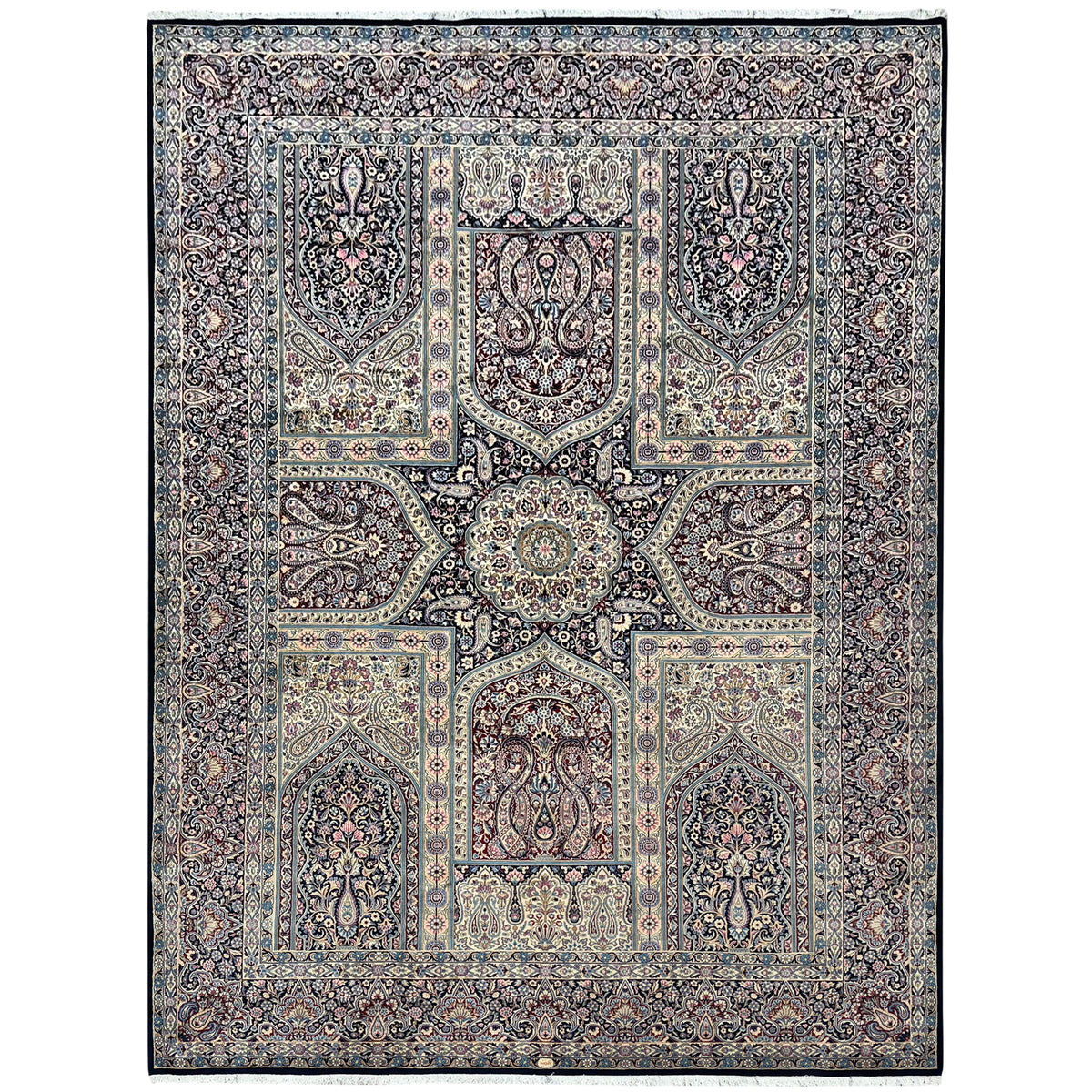 Signed Kerman Persian Rug – Hand-Knotted Wool by Master Weaver 255cm x 350cm