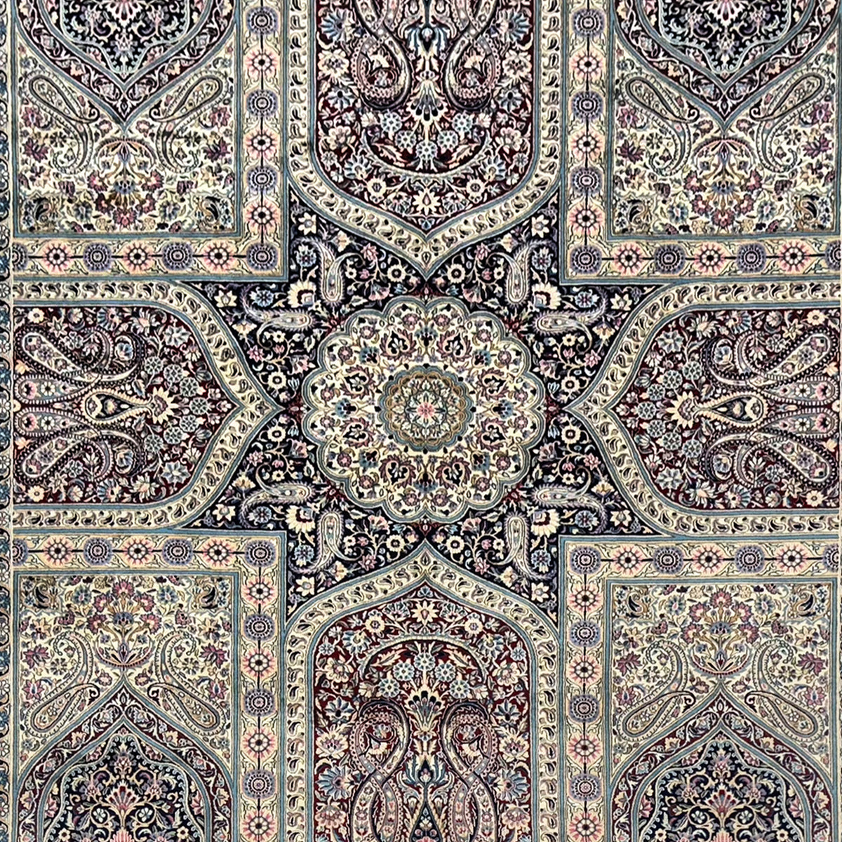 Signed Kerman Persian Rug – Hand-Knotted Wool by Master Weaver 255cm x 350cm