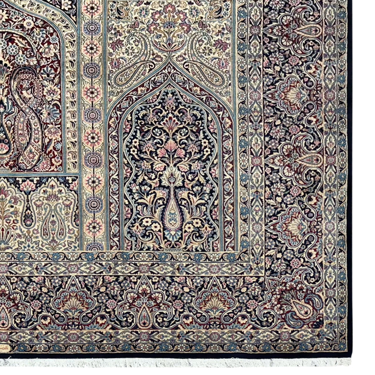 Signed Kerman Persian Rug – Hand-Knotted Wool by Master Weaver 255cm x 350cm