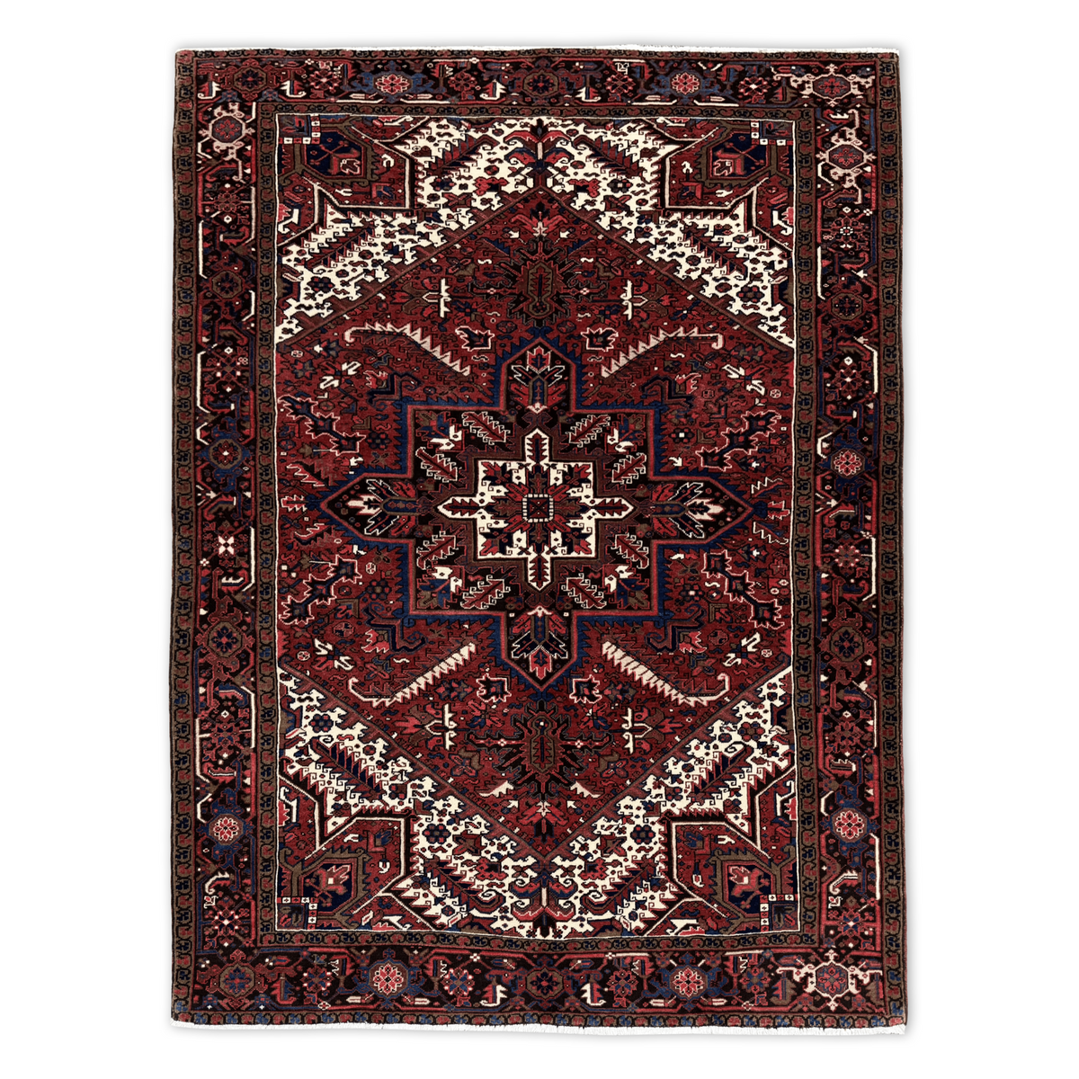 Fine Hand-knotted Wool Heriz Persian Rug  268cm x 343cm