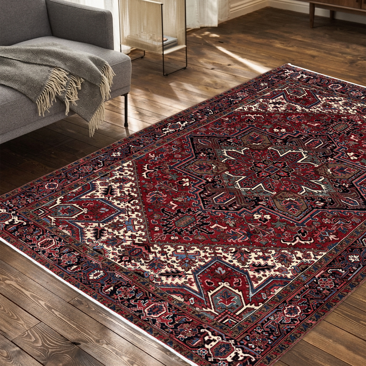 Fine Hand-knotted Traditional Heriz Persian Rug265cm x 346cm