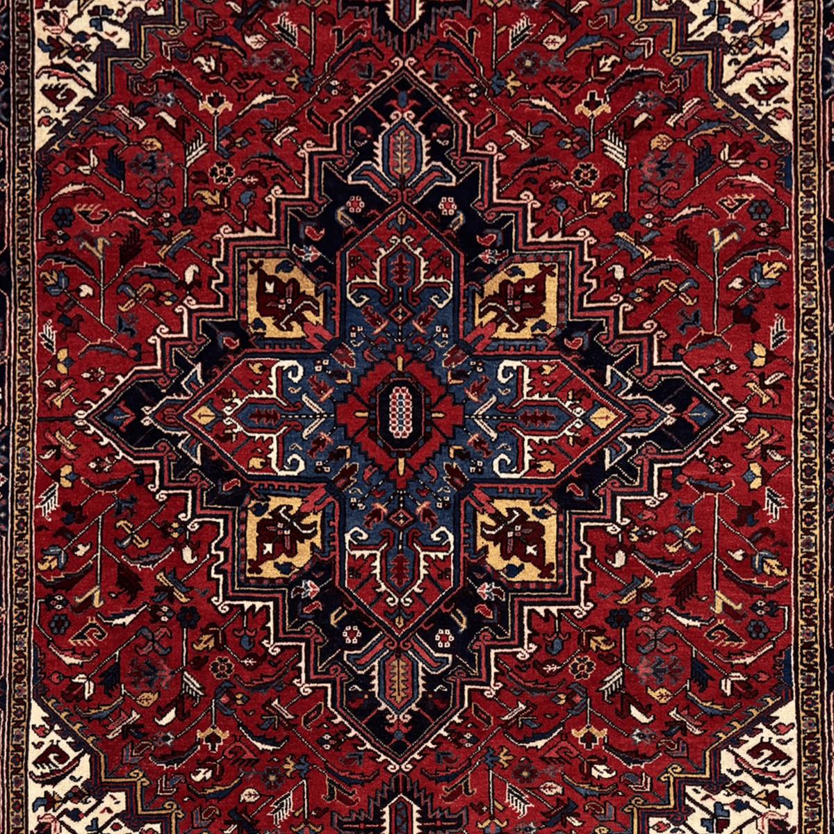 Fine Hand-knotted Wool Gravan Heriz Persian Rug 219cm x 348cm
