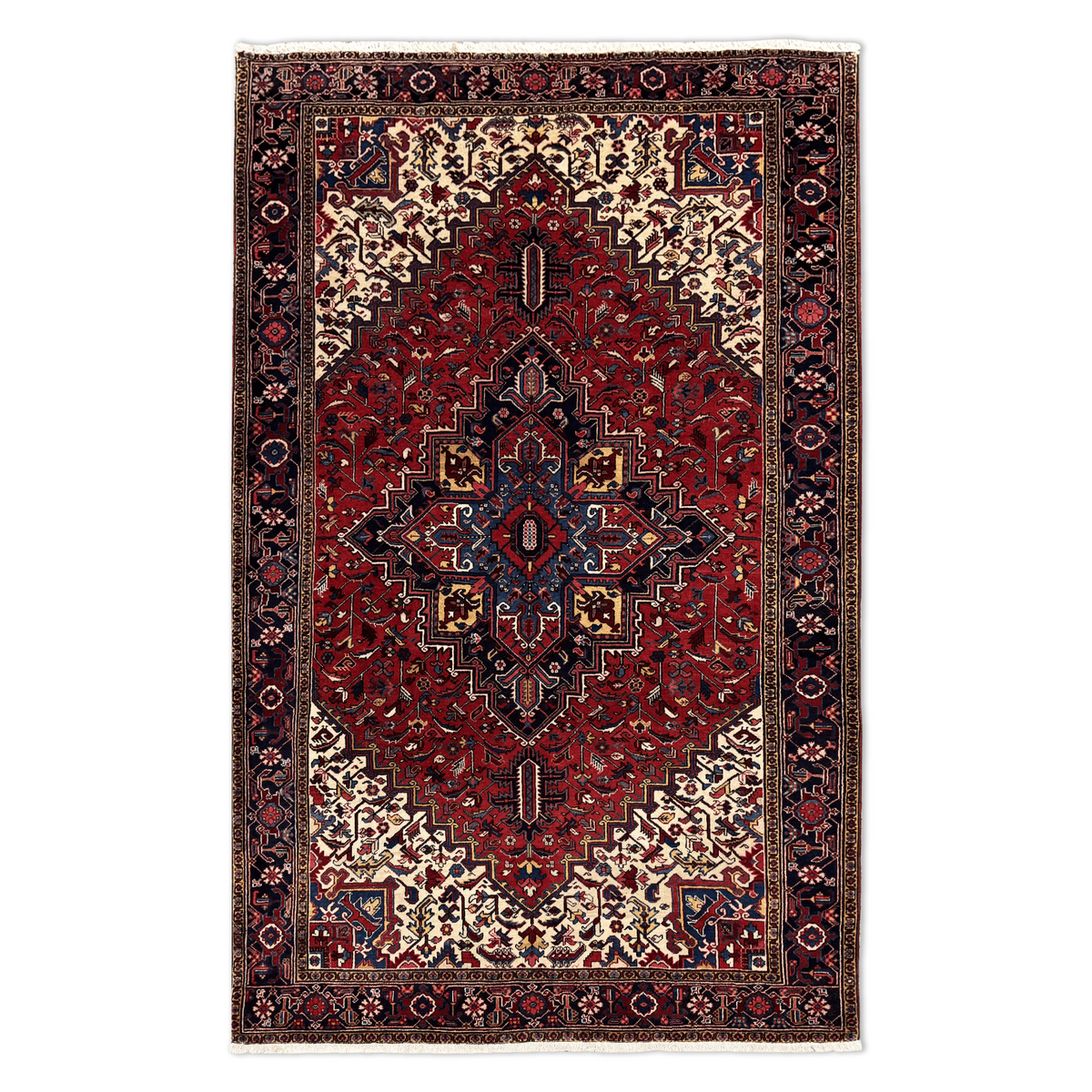 Fine Hand-knotted Wool Gravan Heriz Persian Rug 219cm x 348cm