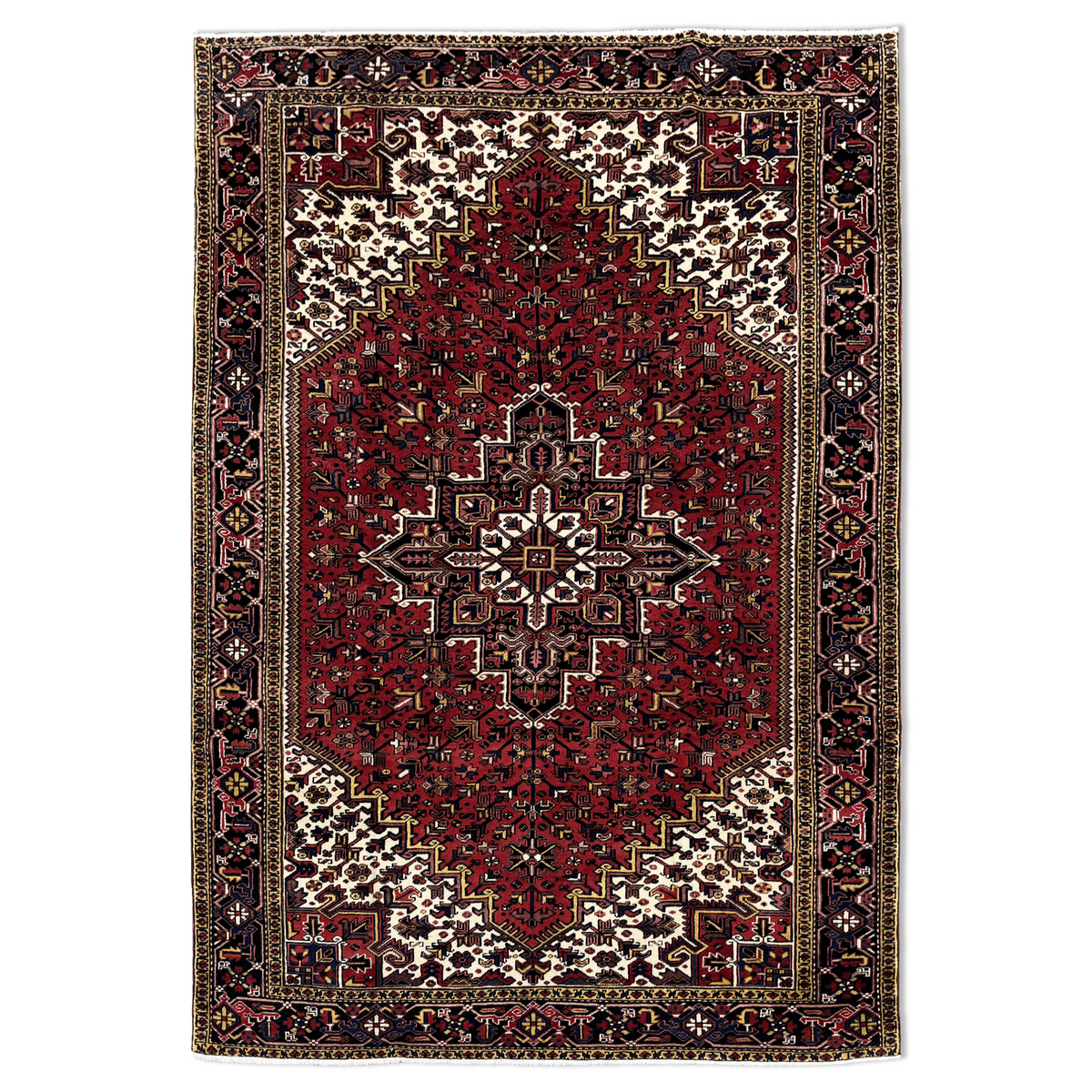 Fine Hand-knotted Wool Persian Heriz 227cm x 323cm